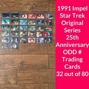 1991 Impel Star Trek 25th Anniversary 32 ODD # OS Collector Cards (Out of 80)